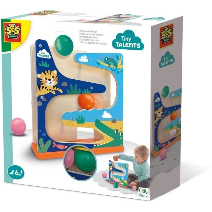 Wooden ball circuit - Crocodile - SES CREATIVE