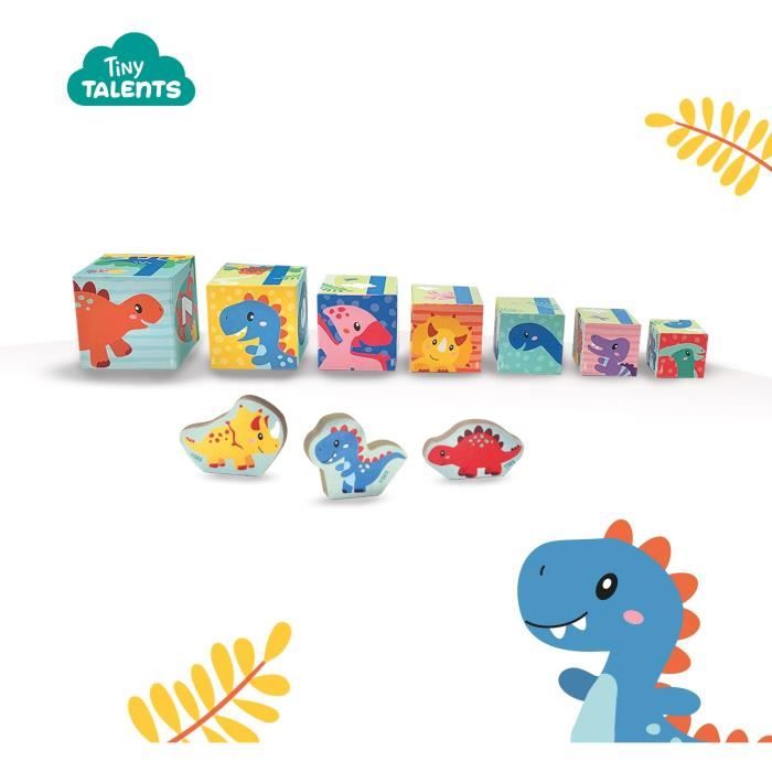 Stacking tower with dinosaur figures - Skill game - SES CREATIVE - Stacking tower with 3 dinosaur figures.