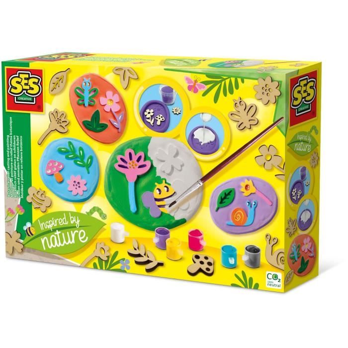 Molding and relief painting/ botanical theme - Creative hobbies - SES CREATIVE - Create the most beautiful plaster tiles.
