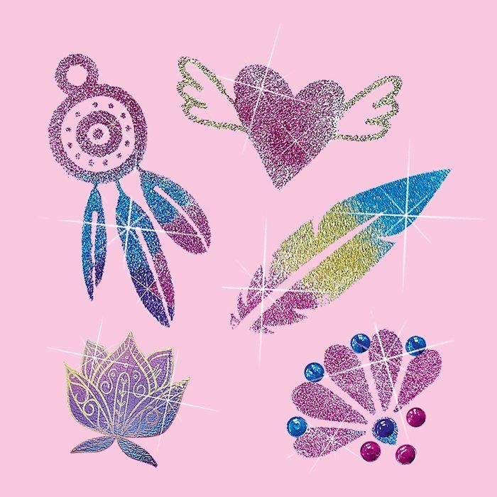 3 in 1 glamour tattoos - SES CREATIVE - Multicolor - White - For children from 5 months