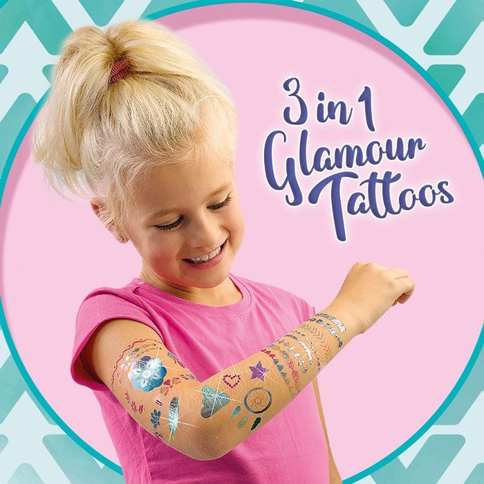 3 in 1 glamour tattoos - SES CREATIVE - Multicolor - White - For children from 5 months