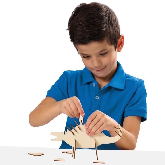 Glow in the Dark Wooden Dinosaur - Craft Kit - SES CREATIVE - Make your own glow in the dark dinosaur.