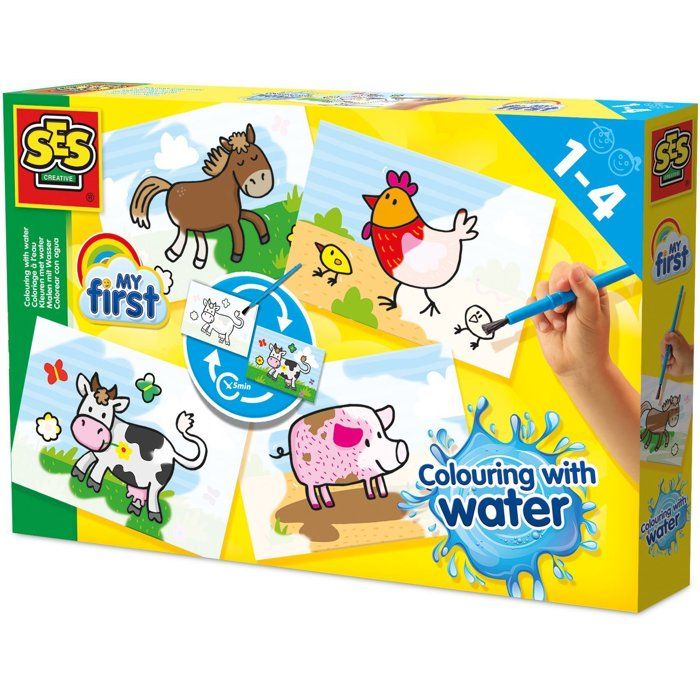 SES CREATIVE - 14455 - Coloring in water - Farm animals