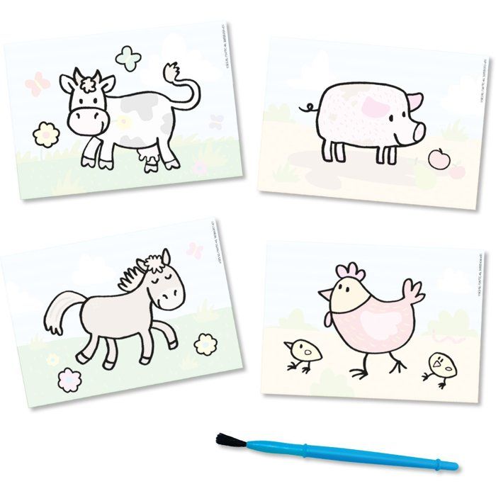 SES CREATIVE - 14455 - Coloring in water - Farm animals