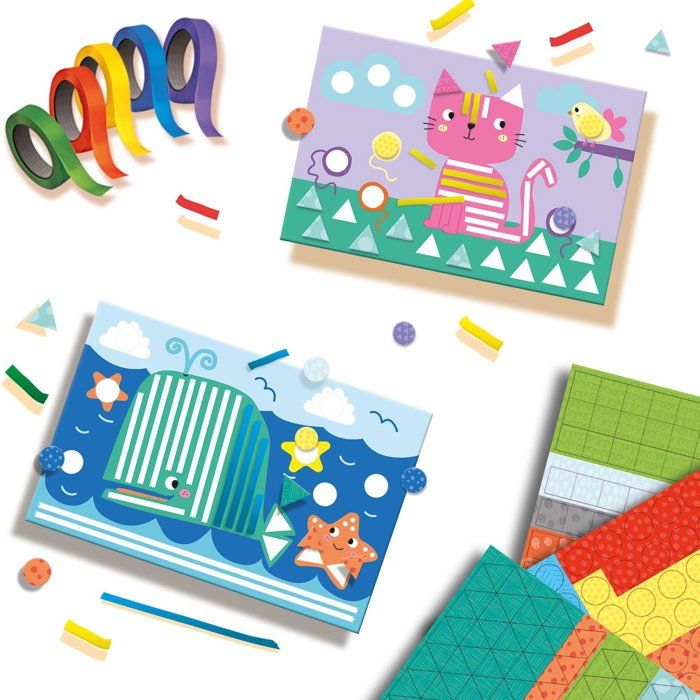 SES CREATIVE - I learn to paste and recognize shapes