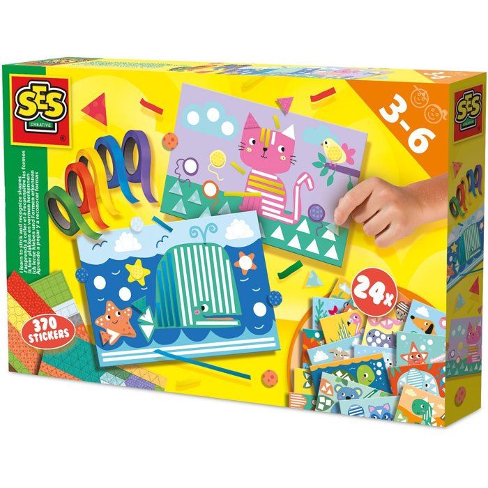 SES CREATIVE - I learn to paste and recognize shapes
