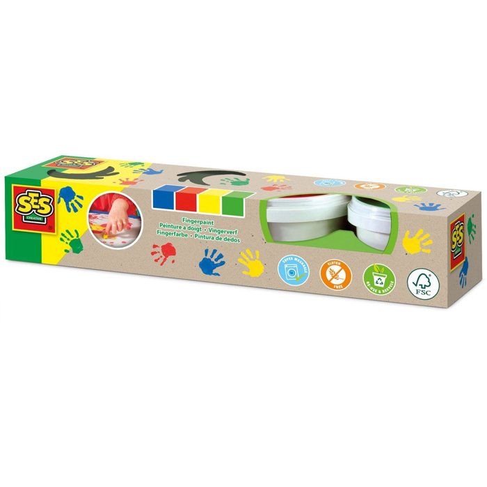 SES CREATIVE ECO Finger Painting 4 colors