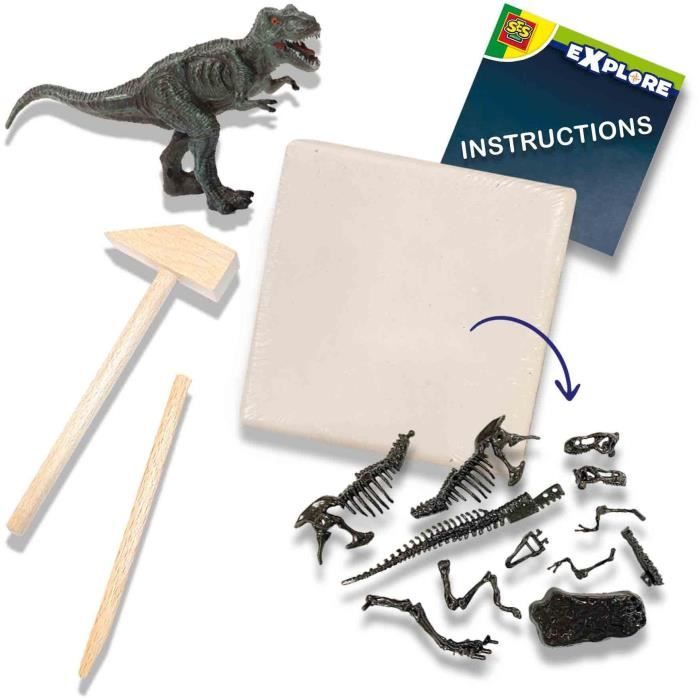 2 in 1 Dinosaur and Skeleton Dig - T-rex - SES CREATIVE