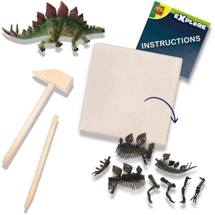 2-in-1 Dinosaur and Skeleton Dig - Stegosaurus - SES CREATIVE