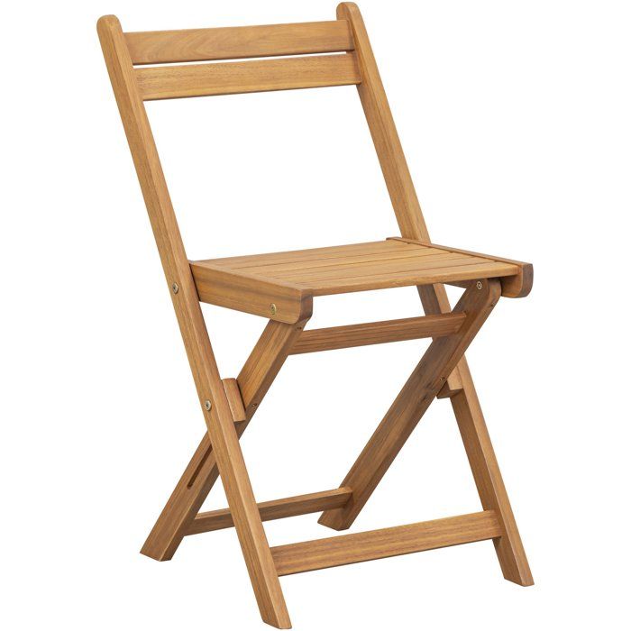 FSC acacia wood bistro set - Consisting of a square table and 2 folding chairs