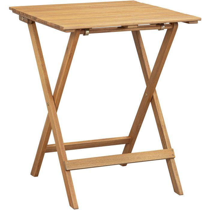 FSC acacia wood bistro set - Consisting of a square table and 2 folding chairs