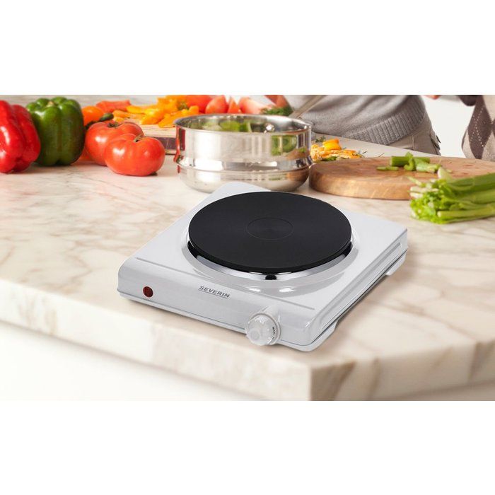 SEVERIN KP1091 REPHAUD - Electric plate 1 500W - 18 cm diameter - Adjustable thermostat - Ideal Small kitchen / white spaces