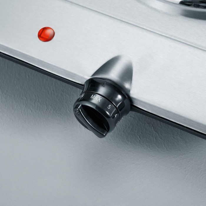Severin DK1014 posable cast iron hob - stainless steel