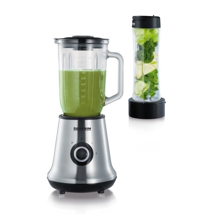 Severin SM3737 Classic Blender with Mix & Go - Stainless steel nutrient extractor