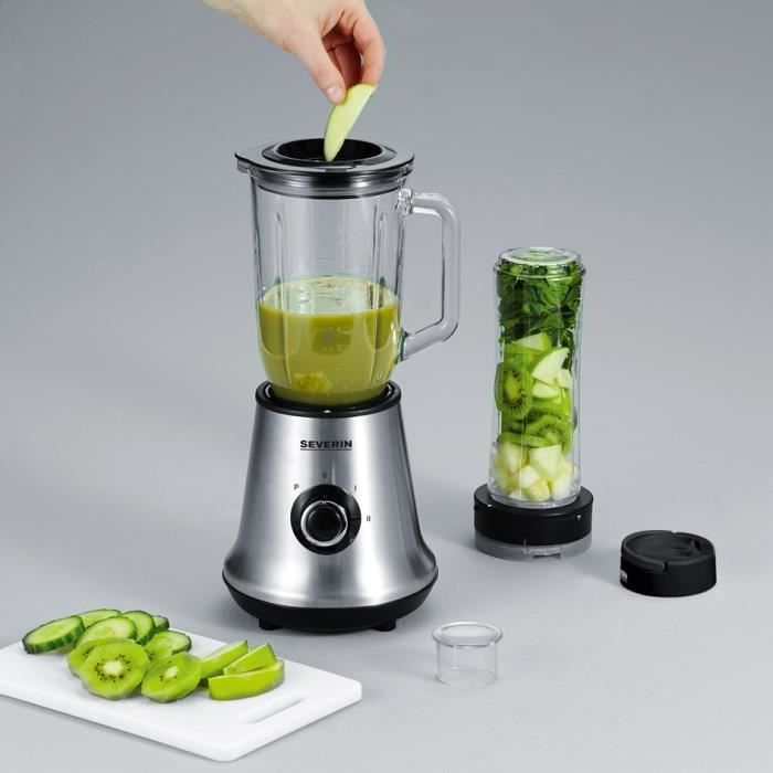 Severin SM3737 Classic Blender with Mix & Go - Stainless steel nutrient extractor