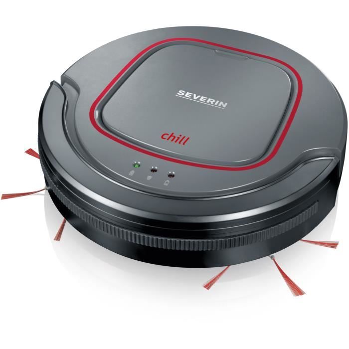Severin RB7025 Robot vacuum cleaner, 12.8V lithium battery, 90 min. autonomy, approx. 100 m2, silent: 65 dB, slim: 7 cm high