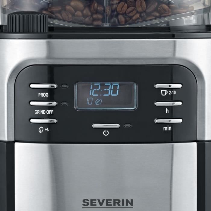 Severin 4810 Cafetiere Filter with integrated shredder - black and stainless steel - 1000W - 1.4 l