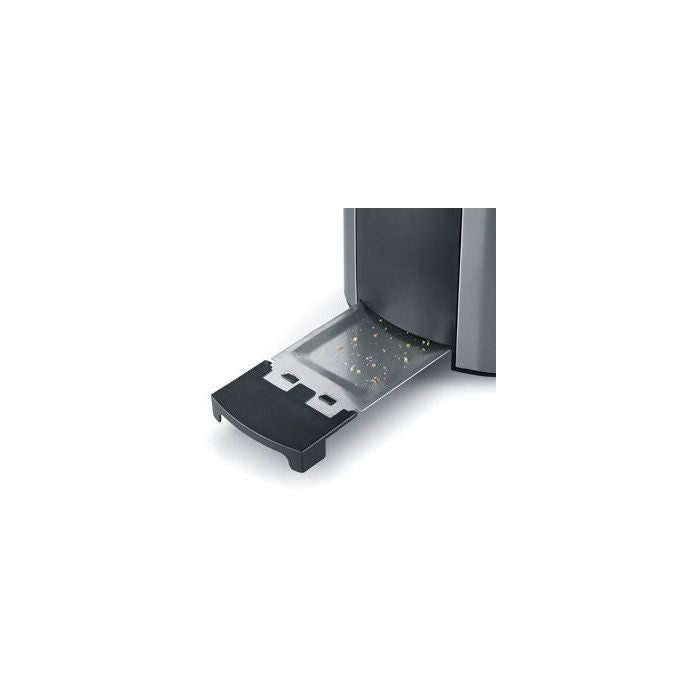SEVERIN AT2589 Toaster, 2 slots for 2 slices: toasting, thawing and reheating, pastries rack, self-centering, stainless steel