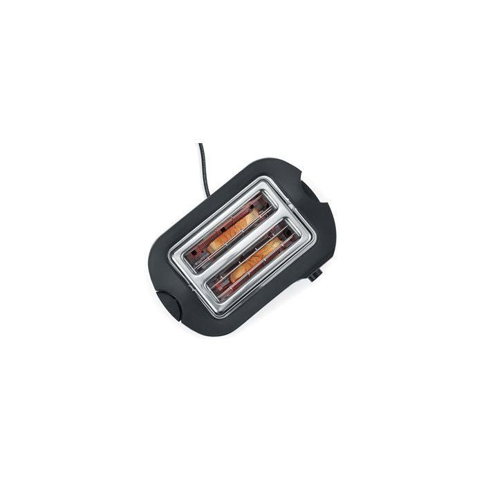 SEVERIN AT2589 Toaster, 2 slots for 2 slices: toasting, thawing and reheating, pastries rack, self-centering, stainless steel