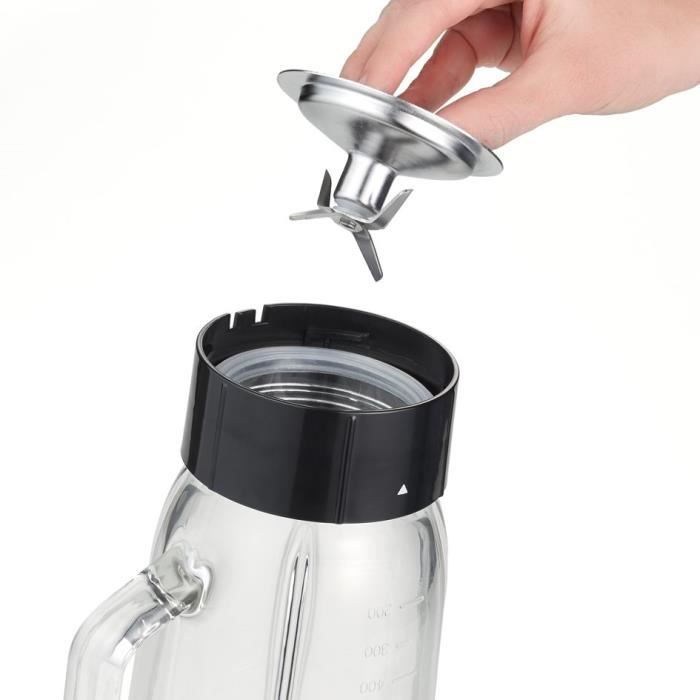 Severin SM3734 Blender, Glass container of 1L removable, 2 speeds + Pulse function, 22,000 rpm, cable range, stainless steel / black