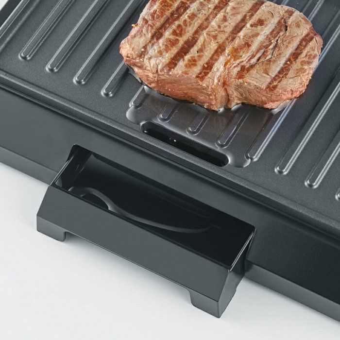 Severin kg2394 compact multifunction grill: meat - paninis - vegetables - non -stick plates 23x14 -5 cm - Graiss recovery