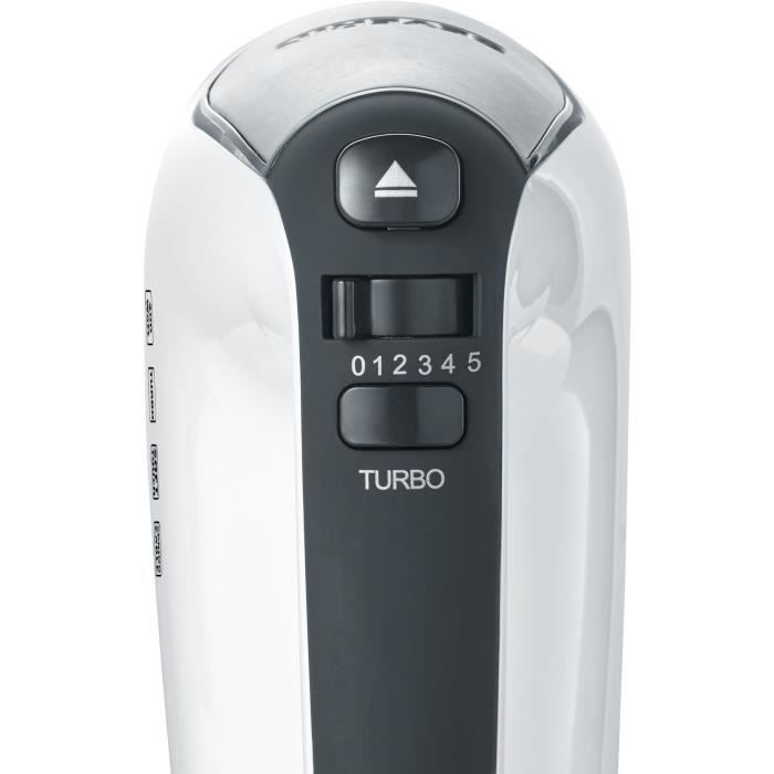SEVERIN HM3830 Electric mixer: mix, beat, knead - 5 speeds + turbo function, 1600 rpm, 2 whisks and stainless steel hooks