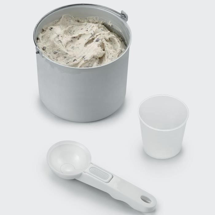 SEVERIN EZ7405 Sorbetiere Yogurt maker 2 in 1 - Innovative function for making ice cream sorbets and yoghurts / brushed stainless steel