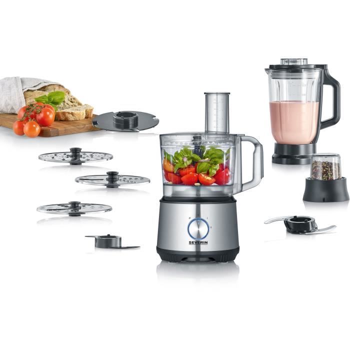 Severin km3892 Multifunction robot - 1200 W - stainless steel and black - 1.5 l blender - 2 speeds + pulse
