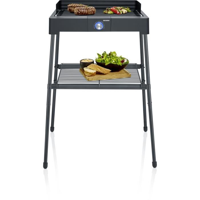 Severin - PG8568 - Electric feet barbecue, 2,200 W, aluminum cast iron grid, smoke and smell water tank, no