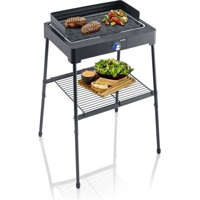 Severin - PG8568 - Electric feet barbecue, 2,200 W, aluminum cast iron grid, smoke and smell water tank, no