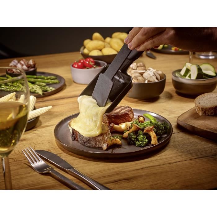 Raclette Grill - SEVERIN - RG2360 - 4 people - Compact - Plate 24 x 24 cm - Includes 4 pans and spatulas - Black