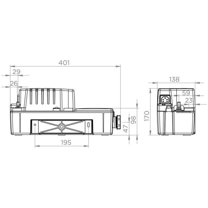 Condensate lifting pump - SFA - Sanicondens Best Flat - For floor-standing boilers - 45 dBA - Condensate neutralization