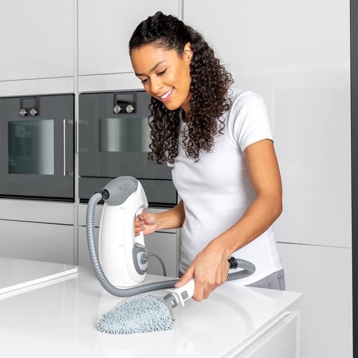 Balai Vapeur 2 en 1 Shark S6005EU   1200 W - pour sols durs  5 Accessoires  Réservoir 500 ml  Gris/Blanc