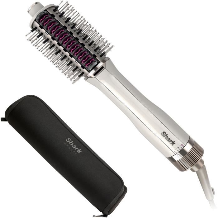 Shark Styling Brush Shark SmoothStyle Heated Brush and Smoothing Comb White Silver