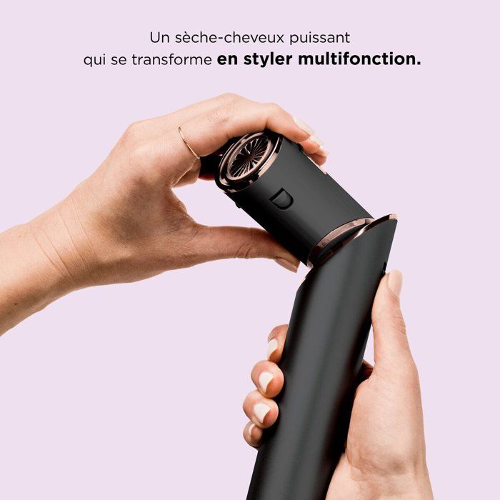 2 in 1 Hair Dryer & Blow Styler - SHARK FLEXSTYLE - HD426EU - 3 Accessories - Black and Rose Gold - 1400 W
