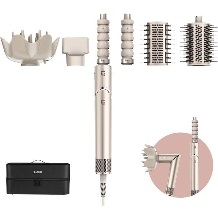 2 in 1 Hair Dryer & Styler - SHARK FLEXSTYLE - HD446SLEU - 5 accessories - Champagne - 1400 W - Edition 2024