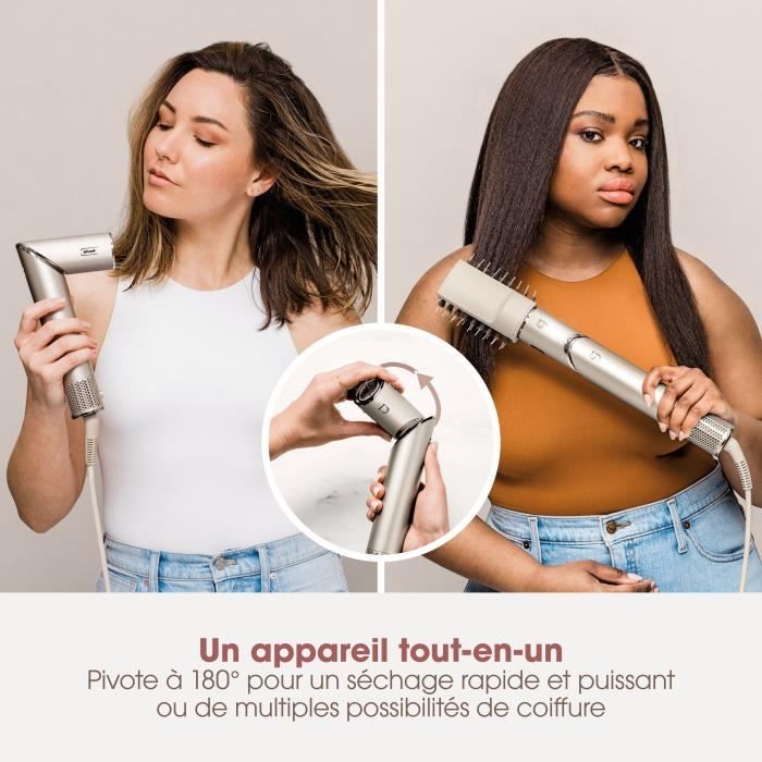 2 in 1 Hair Dryer & Styler - SHARK FLEXSTYLE - HD446SLEU - 5 accessories - Champagne - 1400 W - Edition 2024