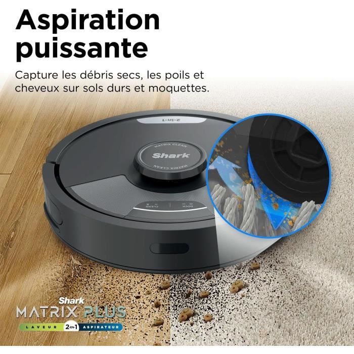 Shark Matrix Plus RV2620WAEU - 2-in-1 Self-Emptying Robot Vacuum and Mop - Cleans Corners and Angles - Optimal Coverage