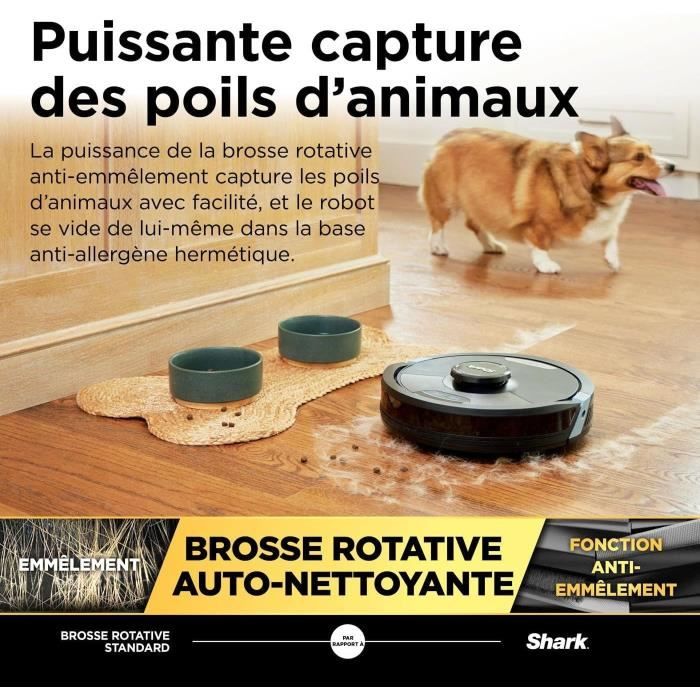 Shark Matrix Plus RV2620WAEU - 2-in-1 Self-Emptying Robot Vacuum and Mop - Cleans Corners and Angles - Optimal Coverage