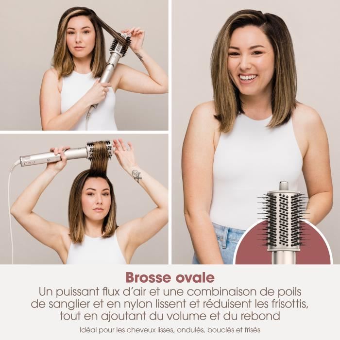 2 in 1 Hair Dryer & Blow Styler - SHARK FLEXSTYLE - HD426SLEU - 3 accessories - Champagne - 1400 W