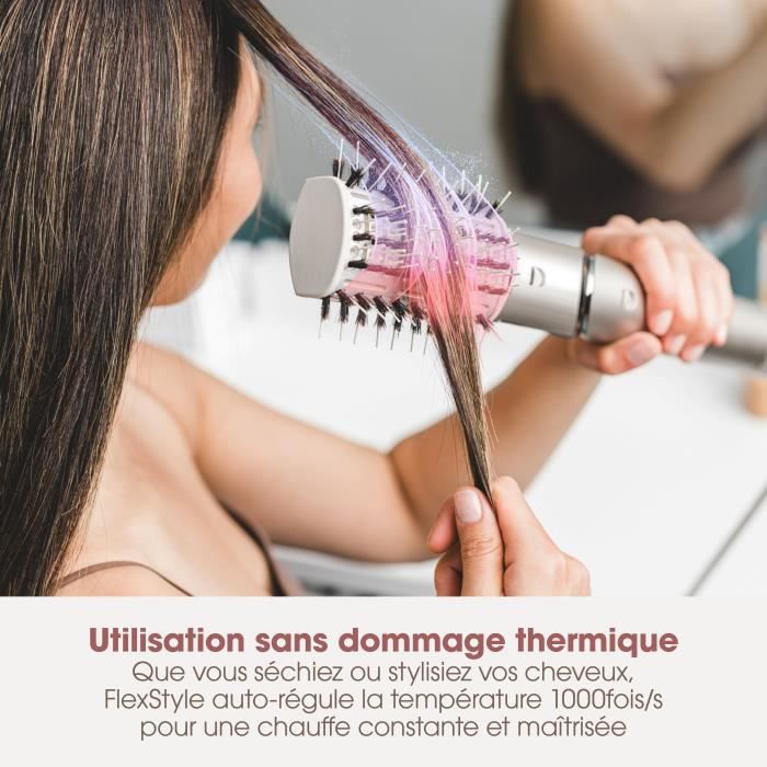 2 in 1 Hair Dryer & Blow Styler - SHARK FLEXSTYLE - HD426SLEU - 3 accessories - Champagne - 1400 W