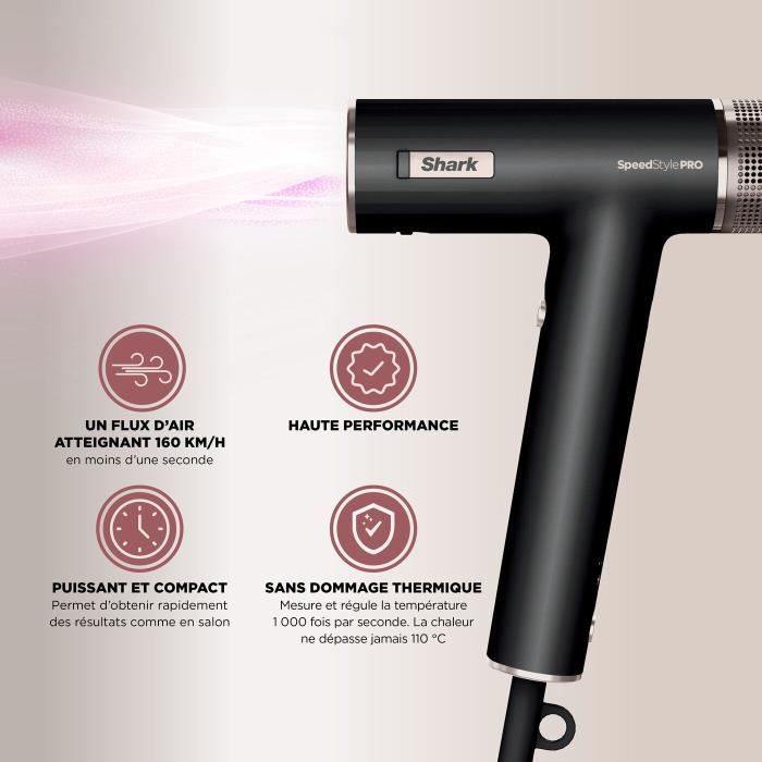 Hairdryer - Shark - HD752EU - SpeedStyle Pro 5-in-1 - Defrizz Fast Diffuser - 1750 W