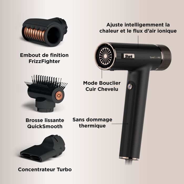 Hairdryer - Shark - HD731EU - SpeedStyle Pro 3-in-1 - 1750 W