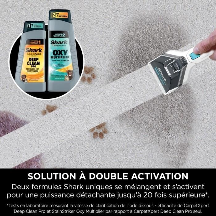 SHARK StainStriker PX200EUT Stain Remover - Removes, Cleans and Vacuums - 5.7 Meter Range - Compact and Portable