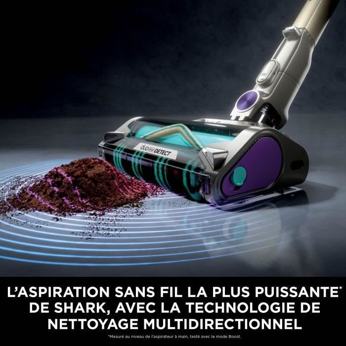 Shark Power Detect IP3251EUT Stick Vacuum Cleaner - Self-emptying base - 2L - 70 min battery life