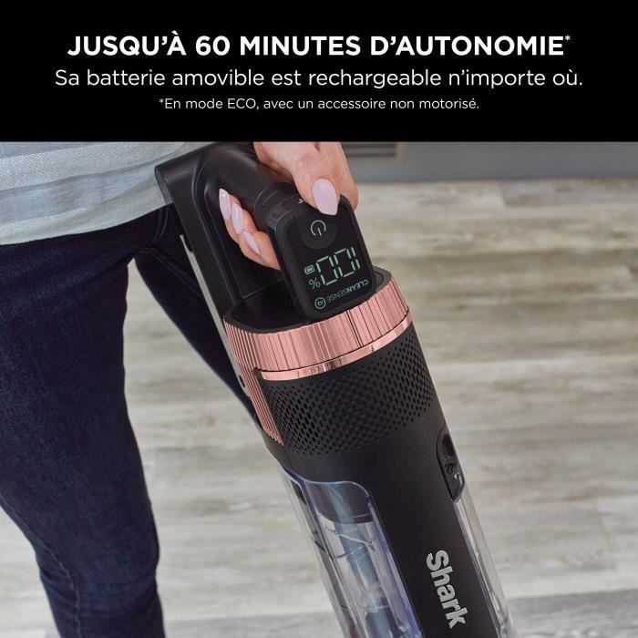 SHARK Stratos IZ400EU - Cordless Stick Vacuum Cleaner - DuoClean Technology + PowerFins Plus - LED Lighting