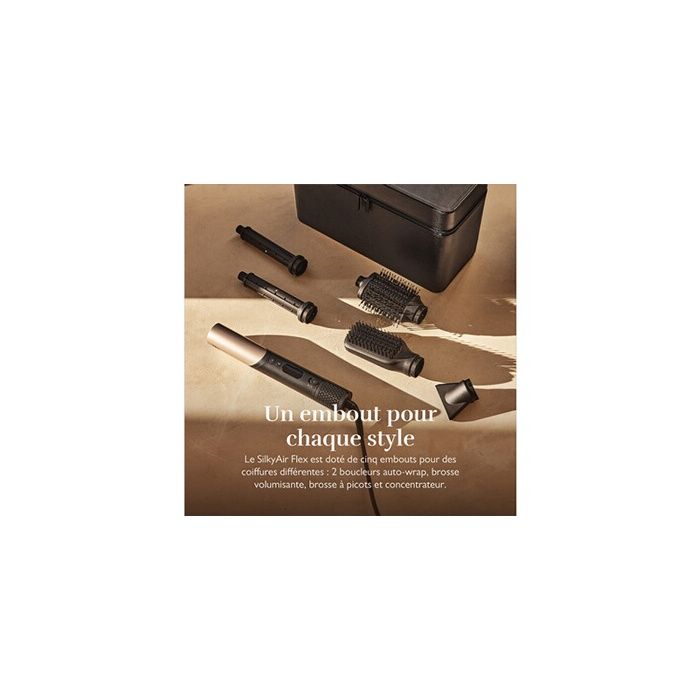 Hairdryer - Silk'n - Silky Air Flex - Black-Gold - 110,000 rpm - 5 accessories
