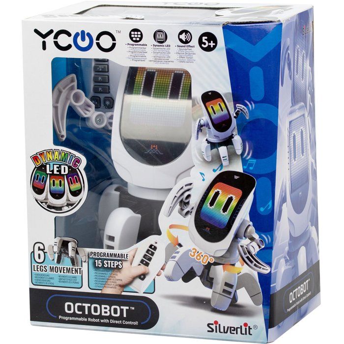 Remote-controlled programmable toy - SILVERLIT - YCOO OCTOBOT SQUID - Rotation - Blue - From 5 years old