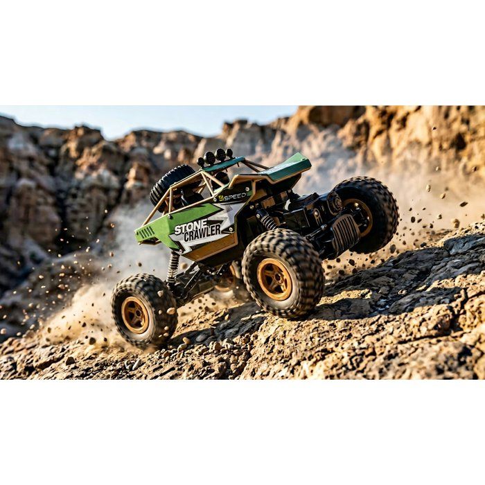 Off-Road Remote-Control Car - SILVERLIT - EXOST Stone Crawler 1:18 - 10 km/h - Light Effects - Battery Included