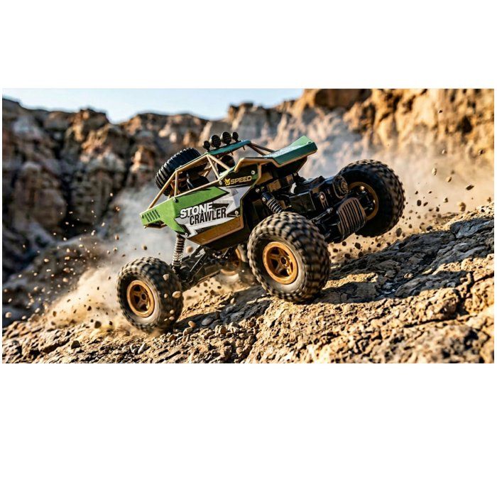 Off-Road Remote-Control Car - SILVERLIT - EXOST Stone Crawler 1:18 - 10 km/h - Light Effects - Battery Included